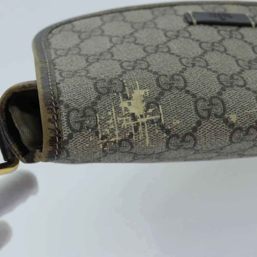 GUCCI GG Supreme Shoulder Bag PVC Beige 223666 Auth 70394 - Picture 8 of 15